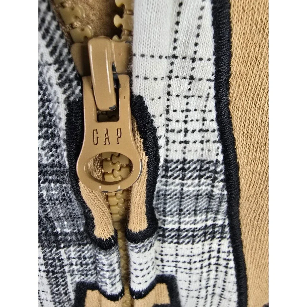 Gap Kids Hoodie Girls XXL Light Brown Embroidered Spell Out Logo Cotton